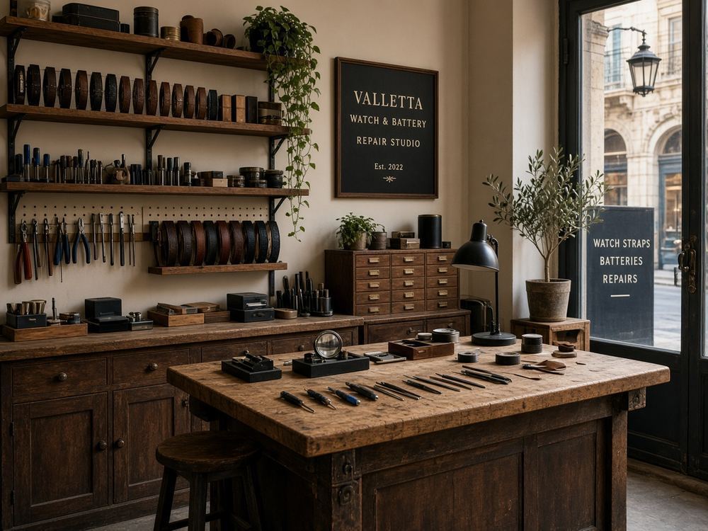 About the Watch strap/battery simple repair studio at Studio Keenbeam